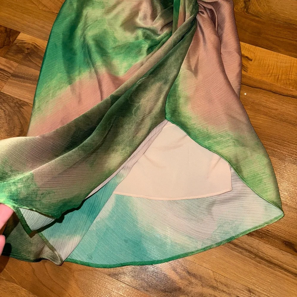 Bailey44 skirt midi size XS green and gold‎ flowy, airy vacation!